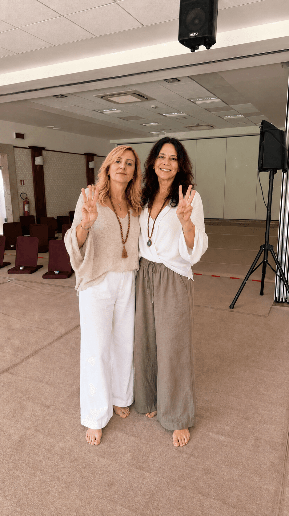Alba Sali e Paola durante la formazione Crearmonica